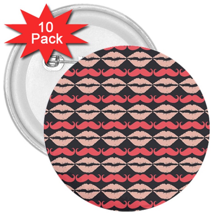 Pattern 180 3  Buttons (10 pack) 