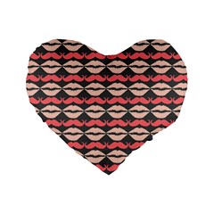 Pattern 180 Standard 16  Premium Flano Heart Shape Cushions by GardenOfOphir