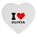 I love olivia Ornament (Heart) Front