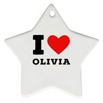 I love olivia Ornament (Star) Front