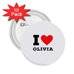 I love olivia 2.25  Buttons (10 pack)  Front