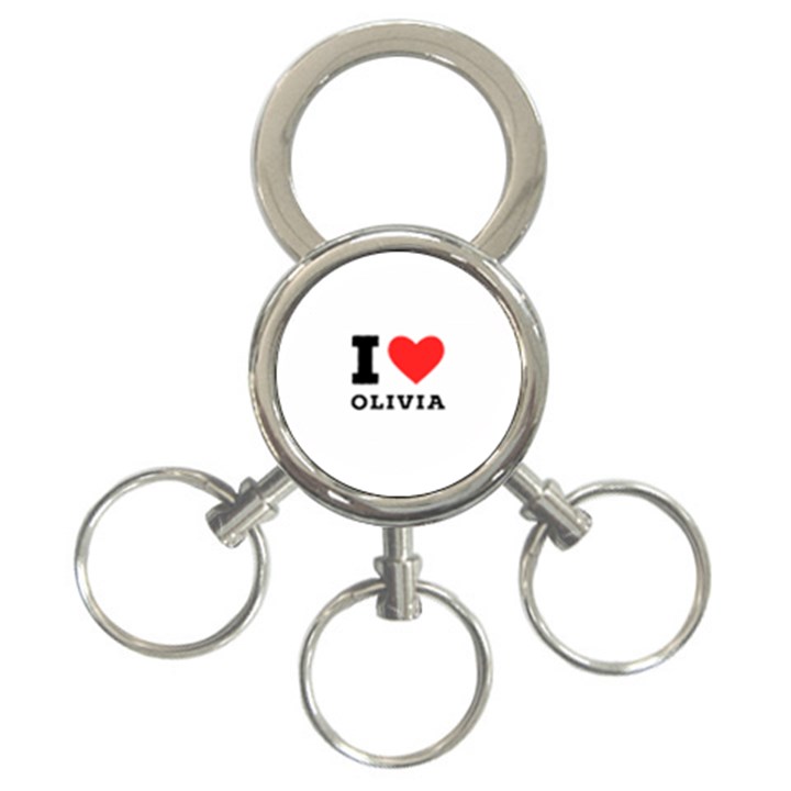 I love olivia 3-Ring Key Chain