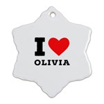 I love olivia Ornament (Snowflake) Front