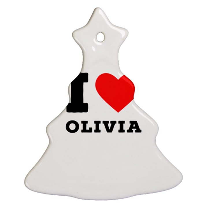 I love olivia Christmas Tree Ornament (Two Sides)