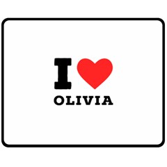 I Love Olivia Fleece Blanket (medium) by ilovewhateva