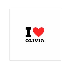 I Love Olivia Square Satin Scarf (30  X 30 ) by ilovewhateva