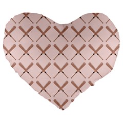 Pattern 185 Large 19  Premium Heart Shape Cushions by GardenOfOphir