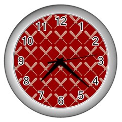 Pattern 186 Wall Clock (silver) by GardenOfOphir