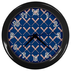 Pattern 187 Wall Clock (black) by GardenOfOphir