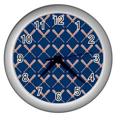 Pattern 187 Wall Clock (silver) by GardenOfOphir