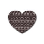 Pattern 194 Rubber Heart Coaster (4 pack) Front