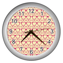 Pattern 196 Wall Clock (silver) by GardenOfOphir