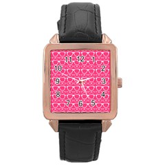 Pattern 204 Rose Gold Leather Watch  by GardenOfOphir