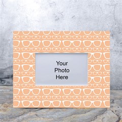 Pattern 203 White Tabletop Photo Frame 4 x6  by GardenOfOphir