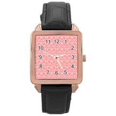 Pattern 205 Rose Gold Leather Watch  by GardenOfOphir