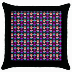 Pattern 207 Throw Pillow Case (black) by GardenOfOphir