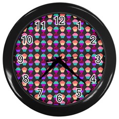 Pattern 207 Wall Clock (Black)