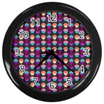 Pattern 207 Wall Clock (Black) Front