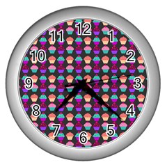 Pattern 207 Wall Clock (silver) by GardenOfOphir