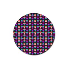 Pattern 207 Rubber Round Coaster (4 pack)