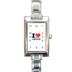 I Love Joyce Rectangle Italian Charm Watch by ilovewhateva