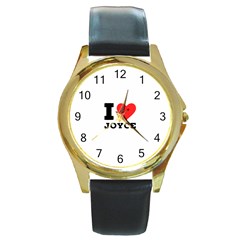 I Love Joyce Round Gold Metal Watch by ilovewhateva