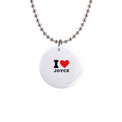 I Love Joyce 1  Button Necklace by ilovewhateva