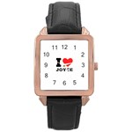 I love joyce Rose Gold Leather Watch  Front