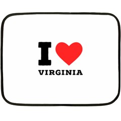 I Love Virginia One Side Fleece Blanket (mini) by ilovewhateva