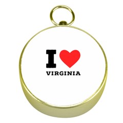 I Love Virginia Gold Compasses by ilovewhateva