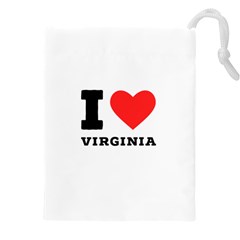 I Love Virginia Drawstring Pouch (4xl) by ilovewhateva