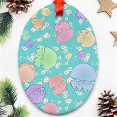 Jellyfish Animal Translucent Ornament (oval)