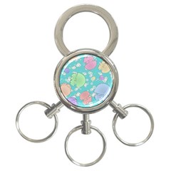 Jellyfish Animal Translucent 3-ring Key Chain