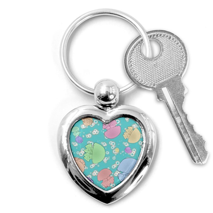 Jellyfish Animal Translucent Key Chain (Heart)