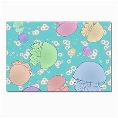 Jellyfish Animal Translucent Postcard 4 x 6  (pkg Of 10) by Semog4