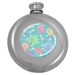 Jellyfish Animal Translucent Round Hip Flask (5 oz) Front