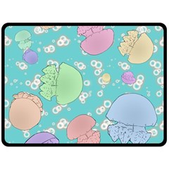 Jellyfish Animal Translucent One Side Fleece Blanket (large) by Semog4