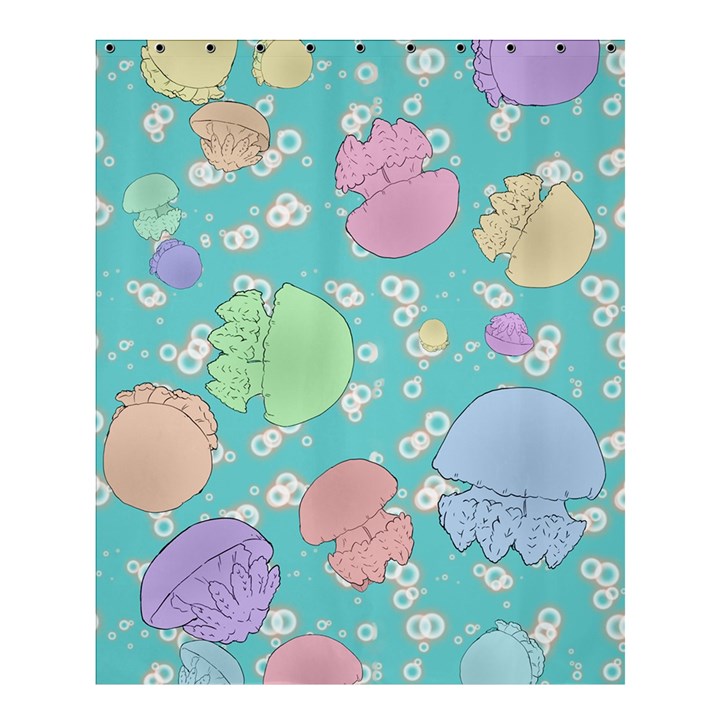 Jellyfish Animal Translucent Shower Curtain 60  x 72  (Medium) 