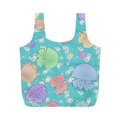 Jellyfish Animal Translucent Full Print Recycle Bag (m)