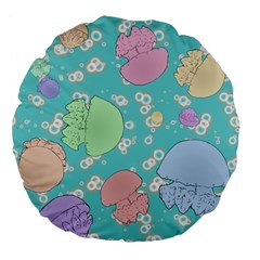 Jellyfish Animal Translucent Large 18  Premium Flano Round Cushions by Semog4