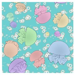 Jellyfish Animal Translucent Wooden Puzzle Square by Semog4