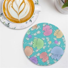 Jellyfish Animal Translucent Uv Print Round Tile Coaster by Semog4