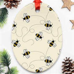 Insects Bees Digital Paper Ornament (oval)