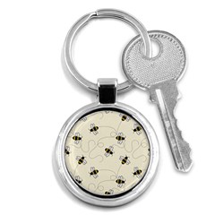 Insects Bees Digital Paper Key Chain (round)