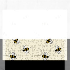 Insects Bees Digital Paper Rectangular Jigsaw Puzzl by Semog4