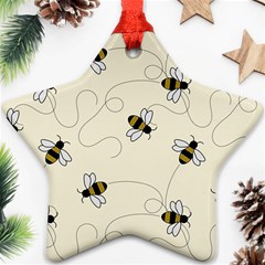 Insects Bees Digital Paper Star Ornament (two Sides)