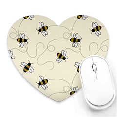 Insects Bees Digital Paper Heart Mousepad by Semog4