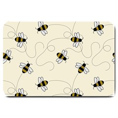 Insects Bees Digital Paper Large Doormat by Semog4