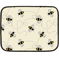 Insects Bees Digital Paper One Side Fleece Blanket (mini) by Semog4