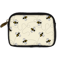 Insects Bees Digital Paper Digital Camera Leather Case by Semog4